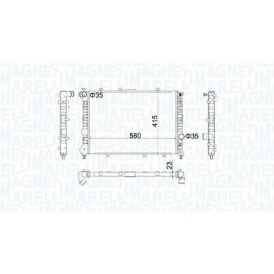 Bilde av MAGNETI MARELLI 350213100700 Radiator 580 415 23 Kjøleribber satt sammen mekanisk