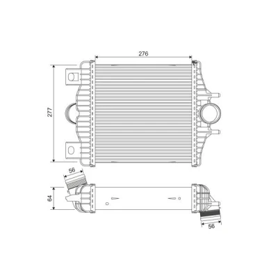 Bilde av VALEO 818384 Ladeluftkjøler Aluminium uten sensor
