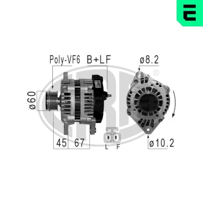 Bilde av ERA 210845A Dynamo 14V 100A OPEL: Astra H Caravan, Corsa D Hatchback, Zafira B