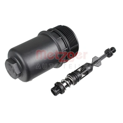 Bilde av METZGER 2370121 deksel, oljefilterbeholder med tetning, uten oljefilter adapter AUDI: A6 C7 Avant, Sedan, VOLKSWAGEN: Golf 7