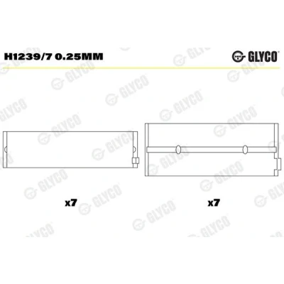 Bilde av GLYCO H1239/7 0.25mm Veivaksellager