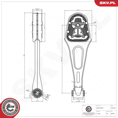 Bilde av Lagring, motor, Bak Esen skv 75SKV245 ford OE 1 771 506, 786 184, 2 015 369