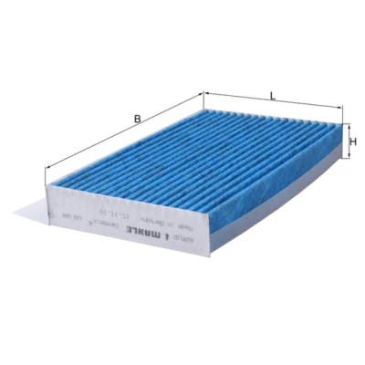Bilde av MAHLE ORIGINAL LAO 684 Kupéfilter Karbonfilter, med antiallergisk virkning, antibakteriell effekt 263,0 170 35,0 CST4624