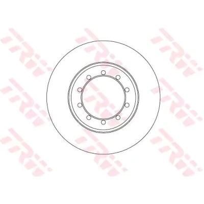Bilde av TRW DF6711 Bremseskiver 284 16 10 124 fullt ut spraylakkert FORD: Transit Mk6 Van, Minibuss, Flatvogn lastebil/Chassis