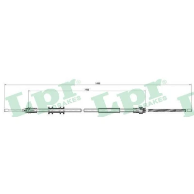 Bilde av LPR C0702B Bremsekabel 1430/1070 Trommelbrems RENAULT: Kangoo I