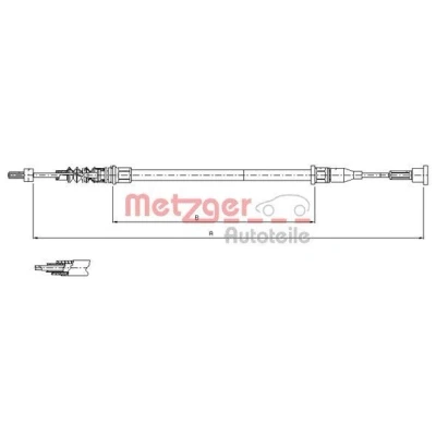 Bilde av METZGER 11.5768 Bremsekabel høyre bak 1143/307 COFLE OPEL: Corsa C Hatchback