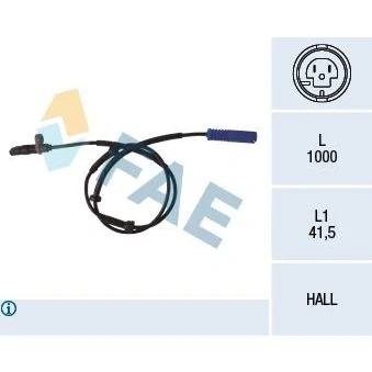 Bilde av FAE 78076 ABS Sensor bakaksel Hall prinsipp 2 1000 BMW: 5 Touring