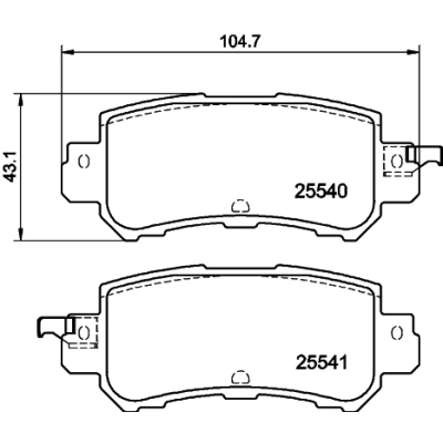 Bilde av HELLA 8DB 355 020 151 Bremseklosser med akustisk slitasjevarsel tilbehør MAZDA: CX 5 I, 3