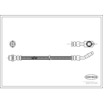 Bilde av CORTECO 19033598 Bremseslange bakaksel 222 AUDI: A4 B6 Avant, B5 Sedan