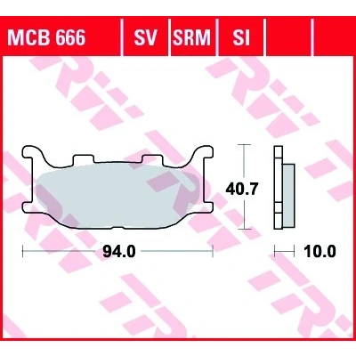 Bilde av TRW Sinter Street MCB666SV Bremseklosser