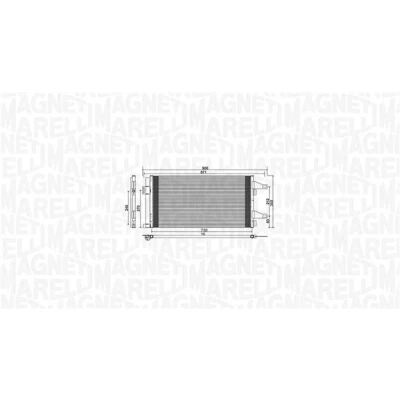 Bilde av MAGNETI MARELLI 350203761000 Kondensator med tørker 730x368x16 368 730 16 PEUGEOT: Boxer Minibuss, Flatvogn lastebil/Chassis