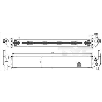 Bilde av TYC 737 0070 Radiator 646 88 56 Kjøleribber loddet SKODA: Fabia 2