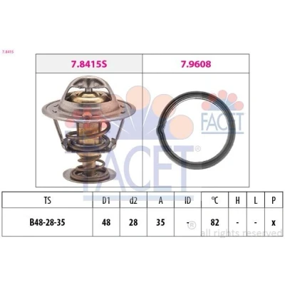 Bilde av FACET 7.8415 Termostat 82 48 Made in Italy OE Equivalent med tetning HYUNDAI: Getz