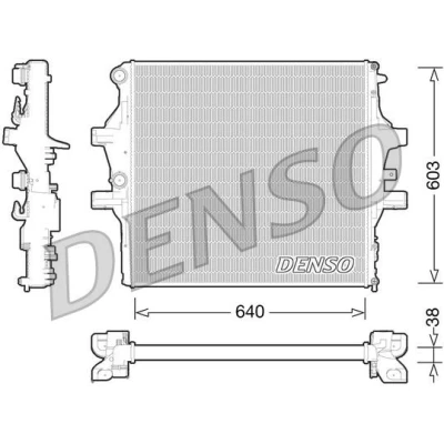 Bilde av DENSO DRM12009 Radiator Aluminium, plast 640 440 38 IVECO: DAILY 6 Pritsche/Fahrgestell