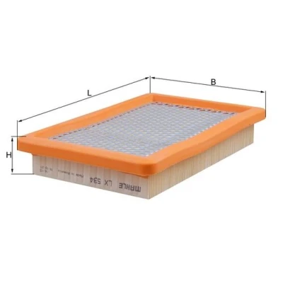 Bilde av MAHLE ORIGINAL LX 534 Luftfilter 40,0 158 244,5 Filterinnsats MAZDA: FAMILIA 5, 323 F 6, 6