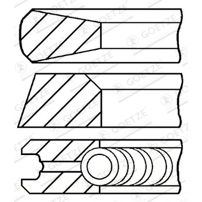 Bilde av GOETZE ENGINE 08 326300 00 Stempelringsett 92