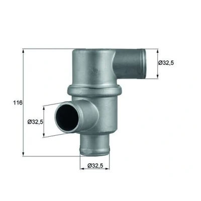 Bilde av MAHLE ORIGINAL TH 37 80 Termostat uten pakning LADA: 1200 1600 Sedan