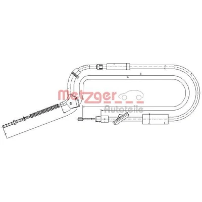 Bilde av METZGER 10.9332 Bremsekabel foran 1307/1105 COFLE MERCEDES BENZ: B Klasse