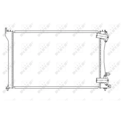 Bilde av NRF 58251 Radiator Aluminium 633 414 27 Kjøleribber loddet PEUGEOT: 406 Coupé