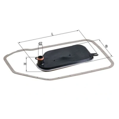 Bilde av MAHLE ORIGINAL HX 84D hydraulisk filtersett, automatgir med tetning AUDI: Allroad C5, A6 C6 Allroad, A8 D2, VOLKSWAGEN: Passat B5 GP Stasjonsvogn