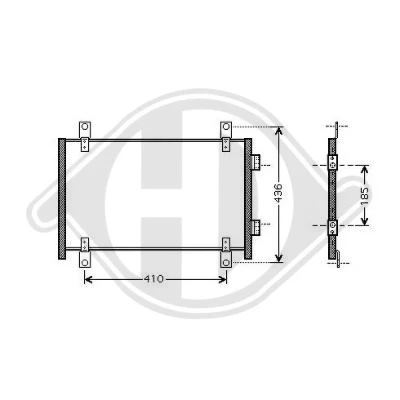 Bilde av DIEDERICHS DCC1157 Kondensator uten tørker Climate 16,6 15,6 Aluminium FIAT: Ducato II Flatvogn lastebil/Chassis