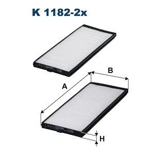 Bilde av FILTRON K 1182 2x Kupéfilter Partikkelfilter 255 100 12 HYUNDAI: Getz