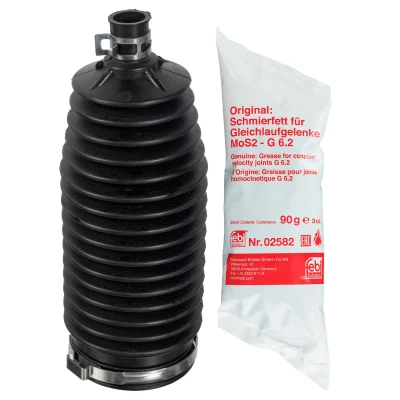 Bilde av FEBI BILSTEIN 180293 Belgsett, styring termoplastisk polyester elastomer framaksel venstre, høyre med fett bøyler