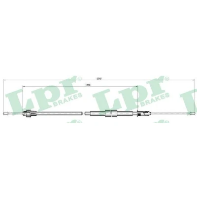 Bilde av LPR C0138B Bremsekabel 1323/1209 Skivebrems RENAULT: CLIO 3