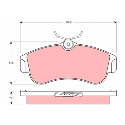 Bilde av TRW GDB3271 Bremseklosser ikke klargjort for slitasjeindikator NISSAN: Almera II Hatchback, Primera Hatchback