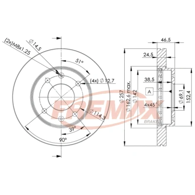 Bilde av Bremseskive FREMAX BD 2902