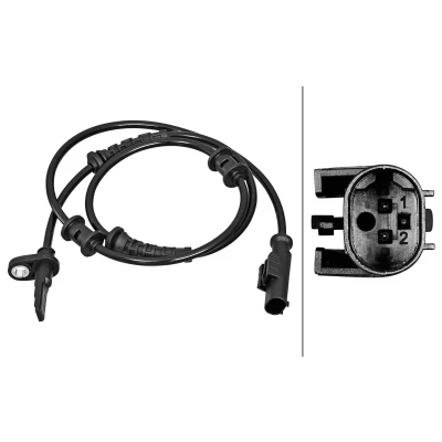 Bilde av HELLA 6PU 358 217 261 ABS Sensor Hall prinsipp 2 885 FIAT: Ducato III Minibuss, Van, PEUGEOT: Boxer Minibuss