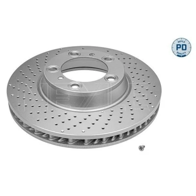 Bilde av MEYLE 483 521 0015/PD Bremseskiver framaksel venstre 330 34 5 130 perforert / ventilert Sink lamell belagt høy karbon med skruer PORSCHE: 911 Coupé