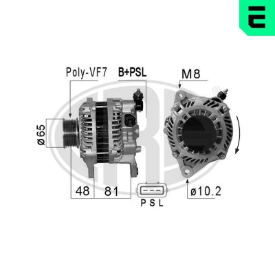Bilde av ERA 210838A Dynamo 14V 130A NISSAN: Pathfinder 3, NP300 Navara Pick up