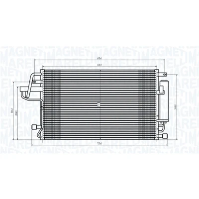 Bilde av MAGNETI MARELLI 350203843000 Kondensator med tørker 610x368x16 368 610 16
