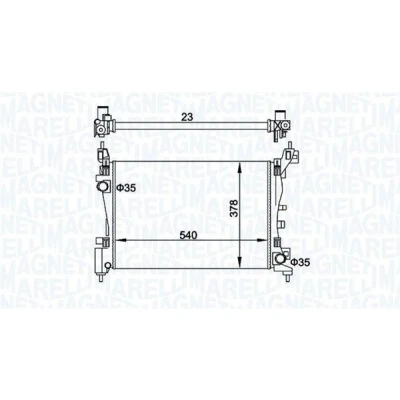 Bilde av MAGNETI MARELLI 350213899000 Radiator 540 378 23 Kjøleribber satt sammen mekanisk