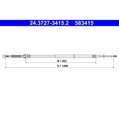 Bilde av ATE 24.3727 3415.2 Bremsekabel 1498