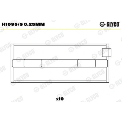 Bilde av GLYCO H1095/5 0.25mm Veivaksellager