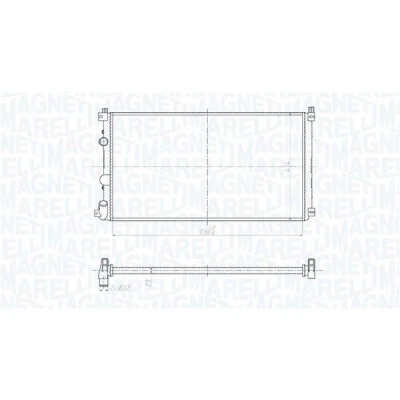 Bilde av MAGNETI MARELLI 350213209500 Radiator 730 414 23 Kjøleribber satt sammen mekanisk
