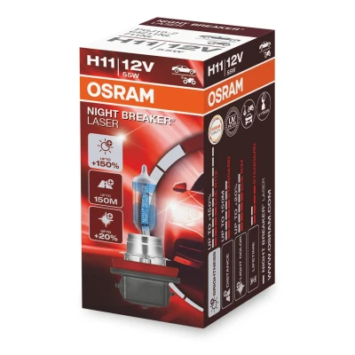 Bilde av OSRAM 64211NL Lyspære, fjernlys H11 12V 55W 3600K Halogen AUDI: Q5, A6 C7 Avant, A4 B7 BMW: X5, 3 Touring, 5 Sedan