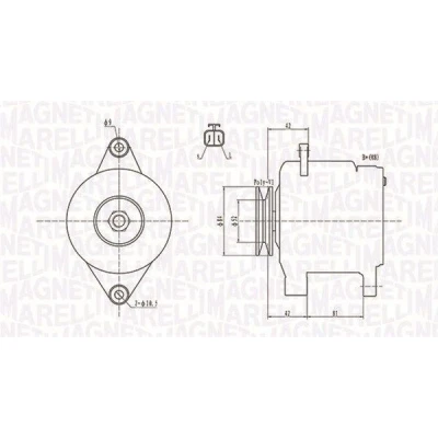 Bilde av MAGNETI MARELLI 063731615010 Dynamo 12V 90A NISSAN: X Trail, Pick Up