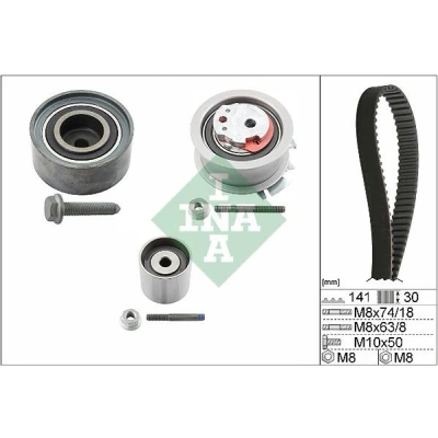 Bilde av INA 530 0405 10 Registerreimsett 141 VOLKSWAGEN: Passat B6 Variant, Touran I, Jetta 3, AUDI: A6 C6 Avant, A3 Sportback, MITSUBISHI: Outlander 2 SUV