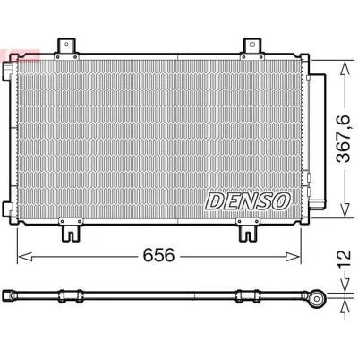 Bilde av DENSO DCN47009 Kondensator med tørker R 134a