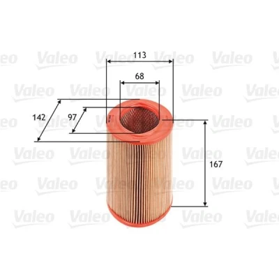 Bilde av VALEO 585623 Luftfilter 167 142, 142 Filterinnsats PEUGEOT: Partner I Van, Combispace, 106 II Hatchback