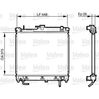 Bilde av VALEO Radiator Aluminium 375mm 458mm 26mm uten kjølemiddelregulator Kjøleribber loddet SUZUKI: Jimny SUV 735578