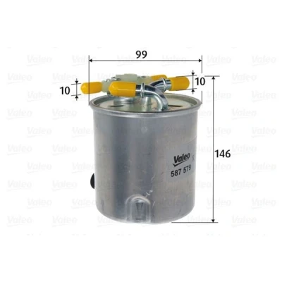 Bilde av VALEO 587579 Drivstoffilter ledningsfilter 10 NISSAN: X Trail