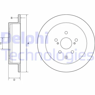 Bilde av DELPHI BG4919C Bremseskiver 309 10 5 fullt ut belagt ubehandlet uten hjullager, ABS sensorring LEXUS: RX III