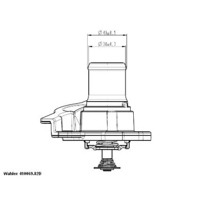 Bilde av WAHLER 410937.82D Termostat 82 med tetning FIAT: Ducato III Flatvogn lastebil / Chassis