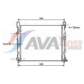 Bilde av PRASCO RTA2470 Radiator Aluminium 560 489 23 Kjøleribber satt sammen mekanisk