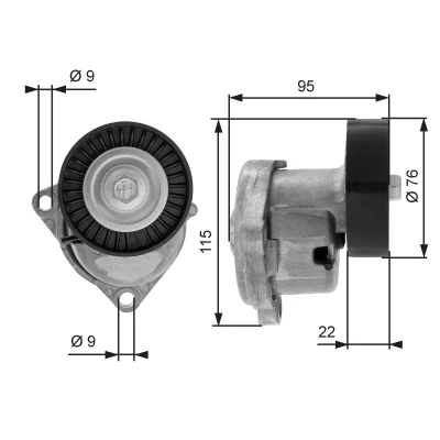 Bilde av GATES FleetRunner Micro V Kit T38448 Strammerull