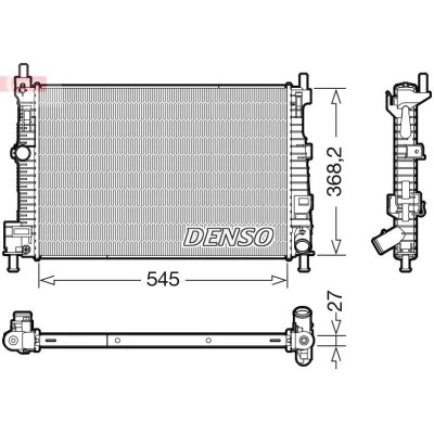 Bilde av DENSO DRM44045 Radiator 368 545 27
